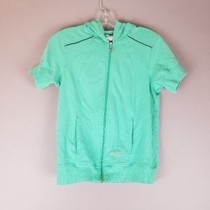 Nike Short Sleeve Jacket Zip Up M Green Blue